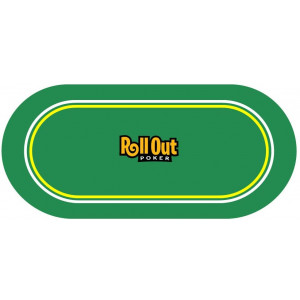 Sure Stick Rubber Foam Poker Table Top - Rollout Gaming Green