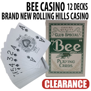 Bee Casino Playing Cards Rolling Hills Casino Brand New Sealed Decks 12 Green