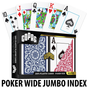 Copag Playing Cards Elite Poker Red/Blue Jumbo Index