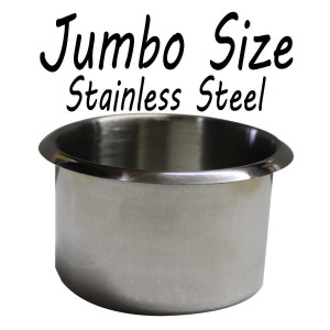 Stainless Steel Jumbo size Cup Holder for Poker or Blackjack Table