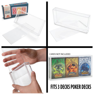 3-Deck Clear Acrylic Playing Card Display Case