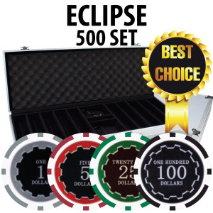 Eclipse Poker Chips 500 W/ Aluminum Case