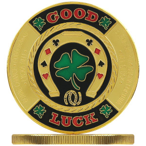 Poker Protector Card Guard Cover in Capsule :  Good Luck Gold