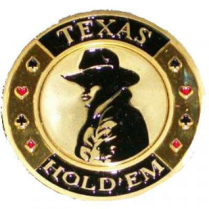Poker Protector Card Guard Cover in Capsule :  Texas Holdem Cowboy Gold