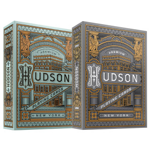 2 Pack Hudson Playing Cards by Theory 11  Teal & Black 2-Deck Set
