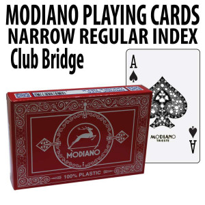 Modiano Club Bridge Regular Index 2 Decks - Red Blue