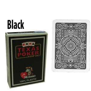 Modiano Texas Holdem Poker Wide Jumbo Index - Single Deck Black