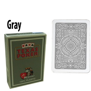 Modiano Texas Holdem Poker Wide Jumbo Index - Single Deck Gray