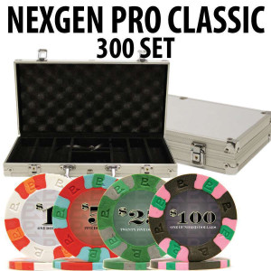 Nexgen Pro Classic Poker Chips 300 W / Aluminum Case 
