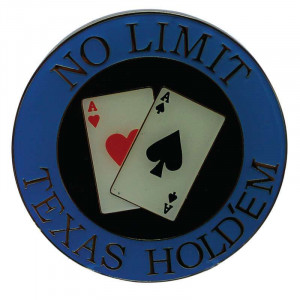 Poker Protector Card Guard Cover : No Limit Texas Holdem Blue