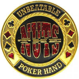 Card Cover in Capsule :  The Nuts : Unbeatable Poker Hand Gold