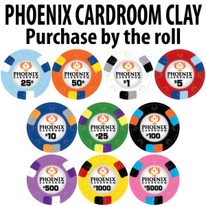 Phoenix Cardroom Poker Chips : 10g Chips : Sold by the roll