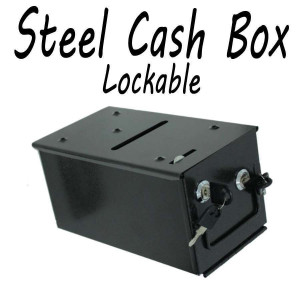 Powder Coated Solid Steel Poker Chip Cash Drop Box