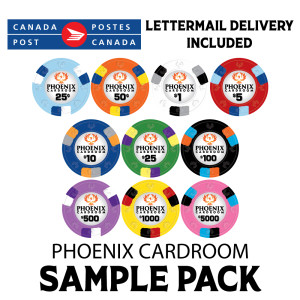 Phoenix Cardroom Poker Chips Clay SAMPLE PACK 10 CHIPS