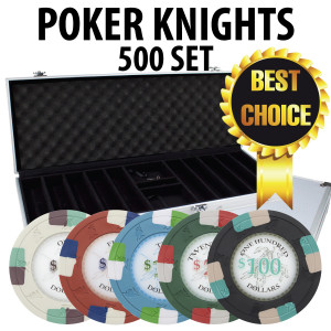 Poker Knights 500 Poker Chip Set W/ Aluminum case