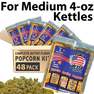 Premium America Theatre Quality Popcorn packs 4oz Case of 48