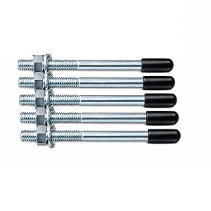 Prize Wheel Replacement Pins 1/4 Inch with Vinyl Tips, Washers & Lock Nuts – Pack of 5 – 3" Long Metal Pegs for Pro Grade Prize Wheels