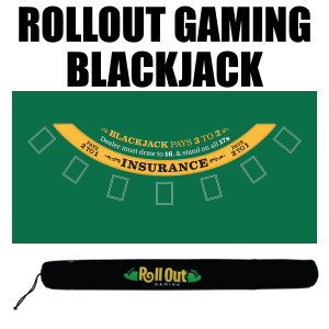Roll Out Rubber Foam Table Top - BlackJack