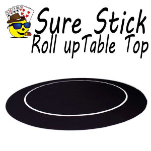 Sure Stick Rubber Table Top - Black Round