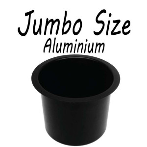 Aluminum Cup Holder Vivid Black Jumbo for Poker or Blackjack Table