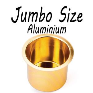 Aluminum Cup Holder Vivid Gold Jumbo for Poker or Blackjack Table