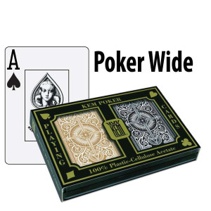 Kem Playing Cards Arrow Poker Wide Jumbo Black/Gold
