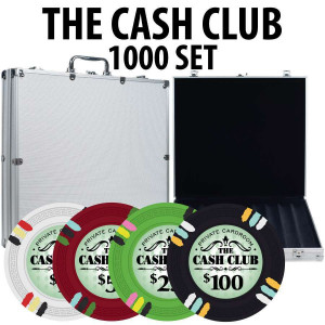 Cash Club 1000 Poker Chip Set W/ Aluminum Case