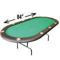 Green Folding Poker Table Size 