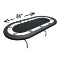 Black Racetrack Poker Table size