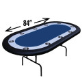 Blue Racetrack Poker Table Size