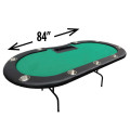 Green Folding Dealer Poker Table size