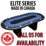 POKER TABLE SPS ELITE - Blue Full Bumper Table With Box Style Legs