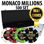 Monaco Millions 500 Poker Chip Set with Aluminum Case