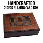 Handcrafted Wooden Playing Card Box : Classic Design