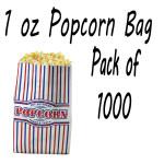 Popcorn Bags Small Size (1oz) Case of 1000 Count 