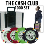 Cash Club 1000 Poker Chip Set with Acrylic Carrier and Racks