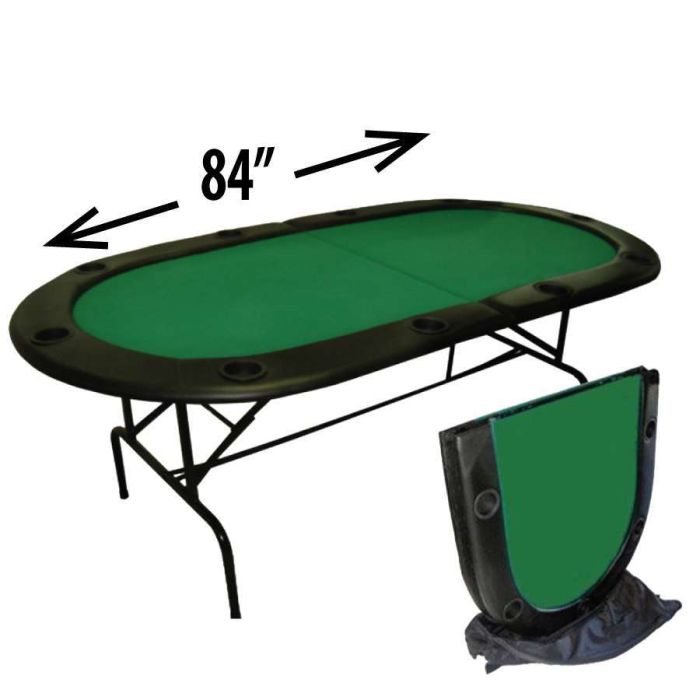 2 Fold Series 10 Player Folding Poker Table GREEN