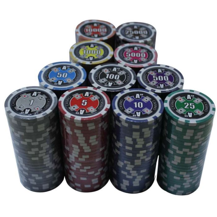 4 Ace Casino : Super Heavy 13g Poker Chips : Sold by the roll