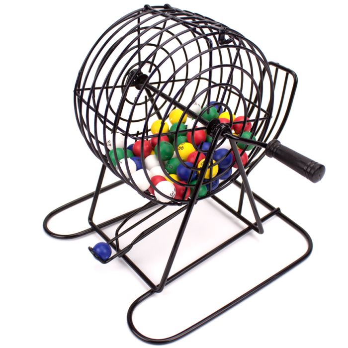 REFURBISHED - Bingo Game Set Deluxe 6-Inch Bingo Game with Colored Balls, 300 Bingo Chips and 50 Bingo Cards