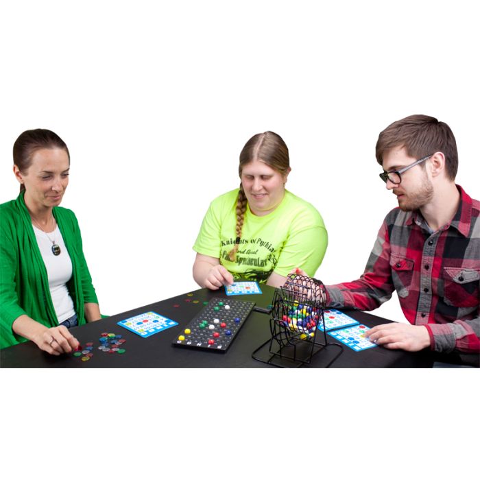 REFURBISHED - Bingo Game Set Deluxe 6-Inch Bingo Game with Colored Balls, 300 Bingo Chips and 50 Bingo Cards