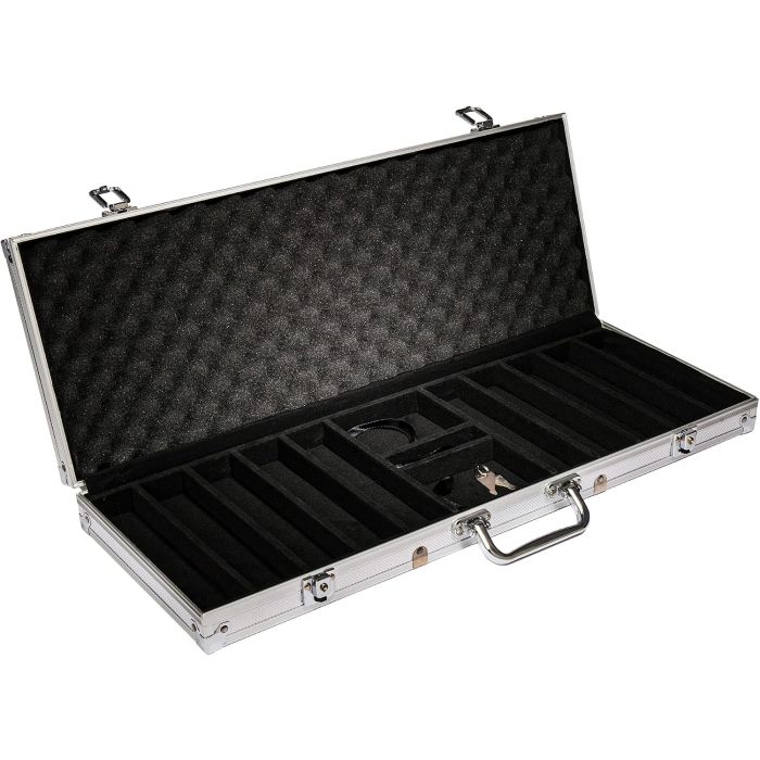 The Mint 500 Count Poker Chip Set – 13.5g Clay Composite Chips with Aluminum Case
