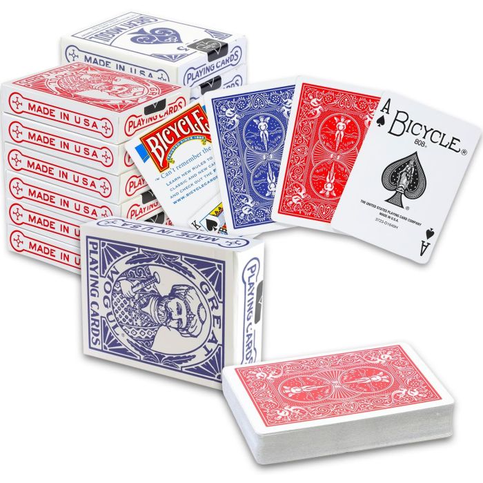 Great Mogul Bicycle Seconds – 144-Pack (72 Red & 72 Blue Decks)