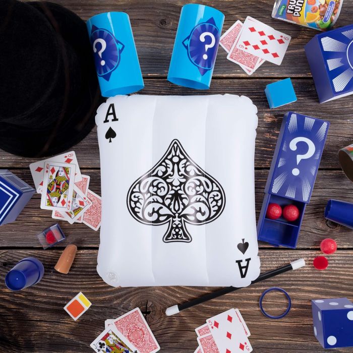 2-Pack King & Queen Mini Inflatable Playing Cards | 13" PVC Blow Up 