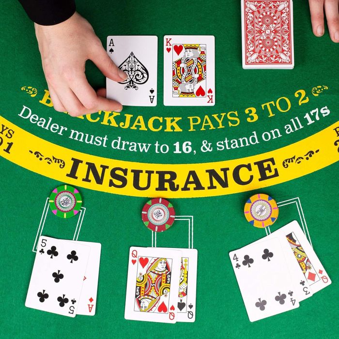 Roll Out Rubber Foam Table Top - Green BlackJack