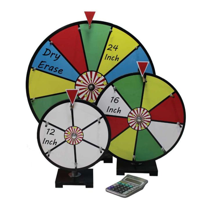 16 Inch Mini Dry Erase White Prize Wheel Entry Level 