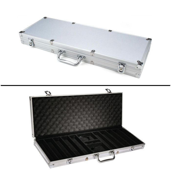 Phoenix Cardroom Clay 500 Poker Chips with Aluminum Case