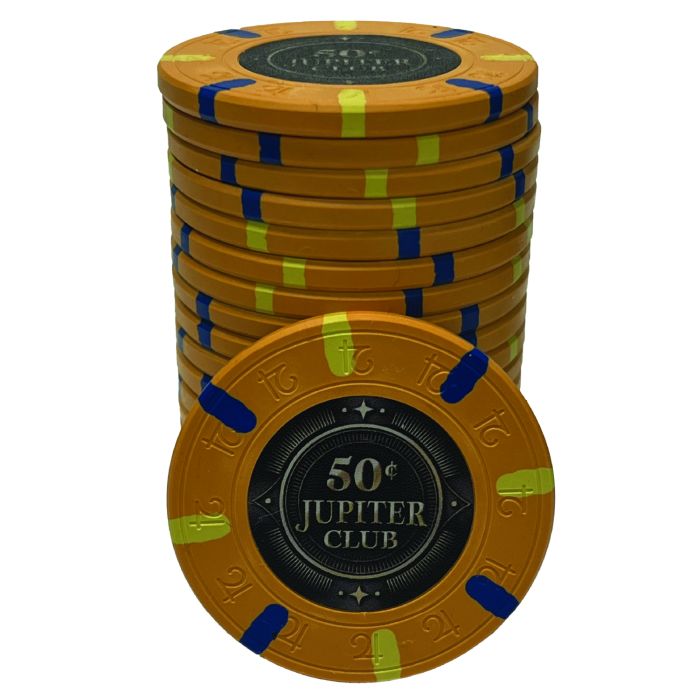 Jupiter 43mm  Poker Chips : 11g Chips : Sold by the roll