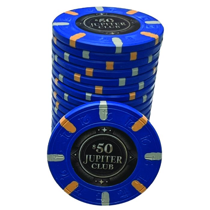 Jupiter 43mm  Poker Chips : 11g Chips : Sold by the roll