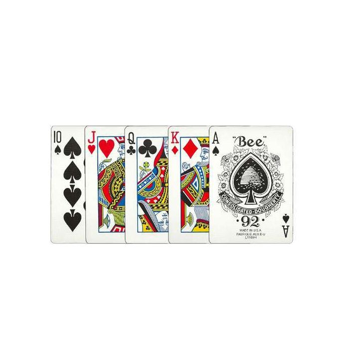 BEE Plastic Coated Cards : 24 Decks Red & Blue