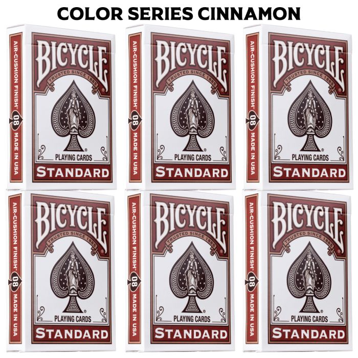 Bicycle Playing Cards 6 Deck Color Series Cinnamon Special Buy 